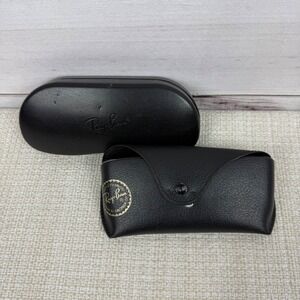Ray-Ban Eyeglasses Sunglasses Case Black Hard Clamshell &‎ Soft Authentic